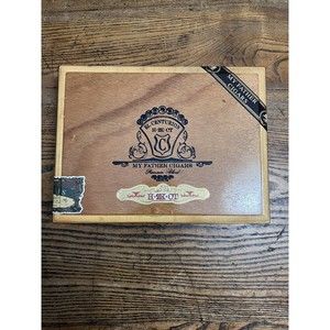 Excellent Condition MY FATHER  EL CENTURION EMPTY BROWN WOOD CIGAR BOX 9”x7”x2”